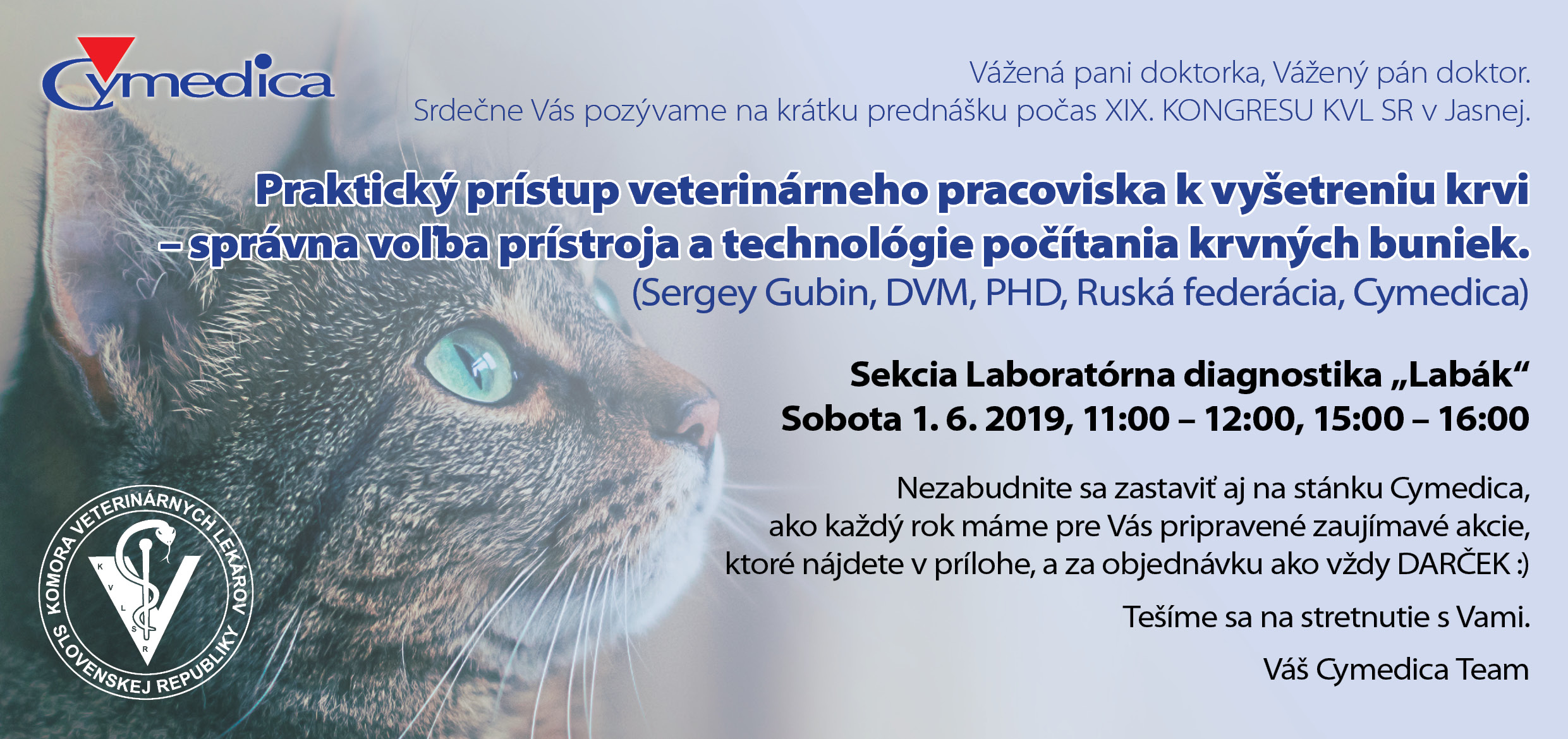 Pozvánka na prednášku 1.6.2019 – Vyšetrenie krve