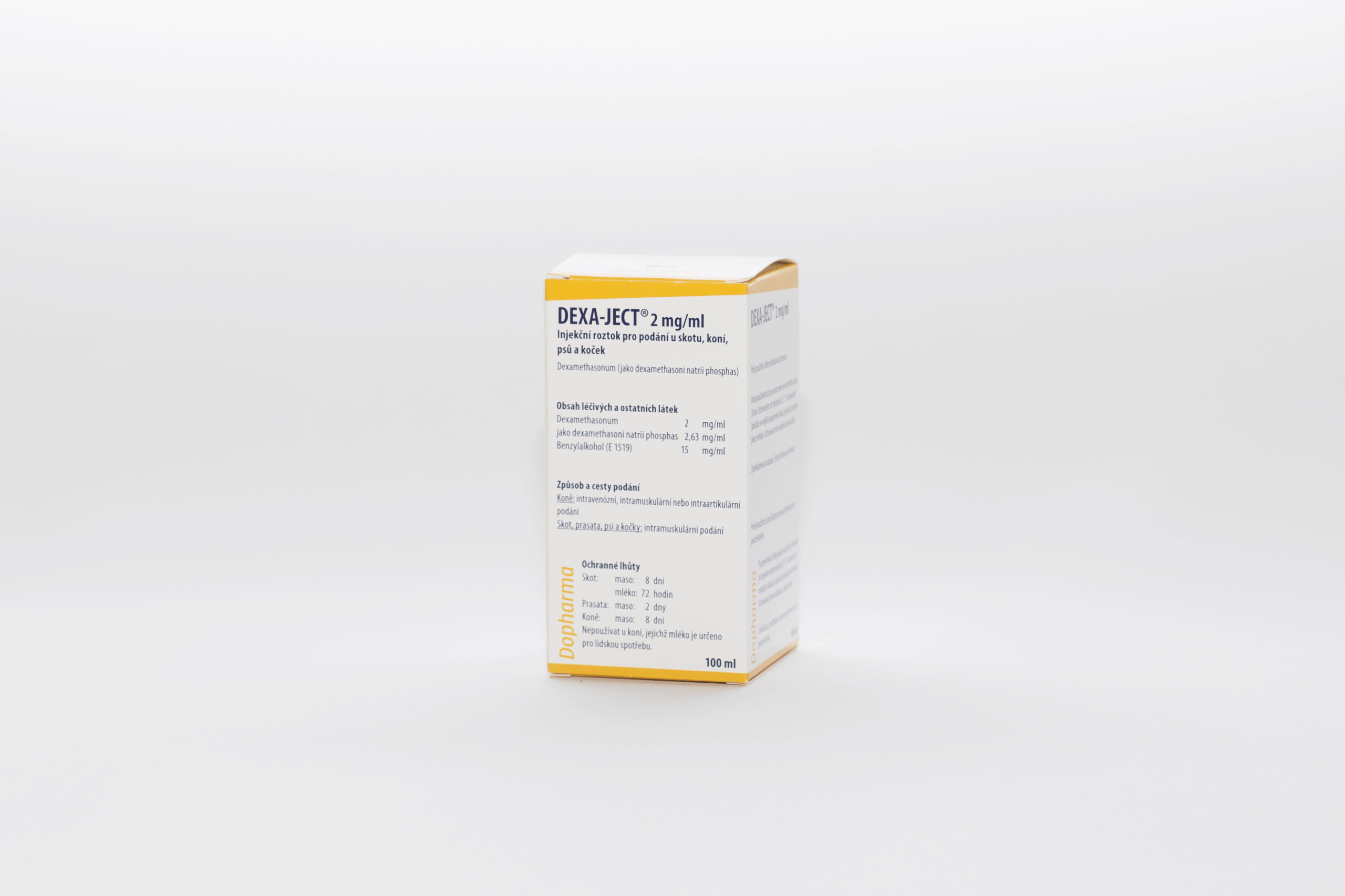 Dexa-ject 2 mg/ml injekční roztok pro podání u skotu, koní, prasat, psů a koček