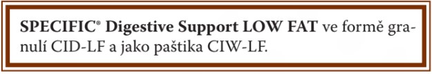 specific digestive support low fat ve forme granuli cid lf a jeko pastika ciw lf