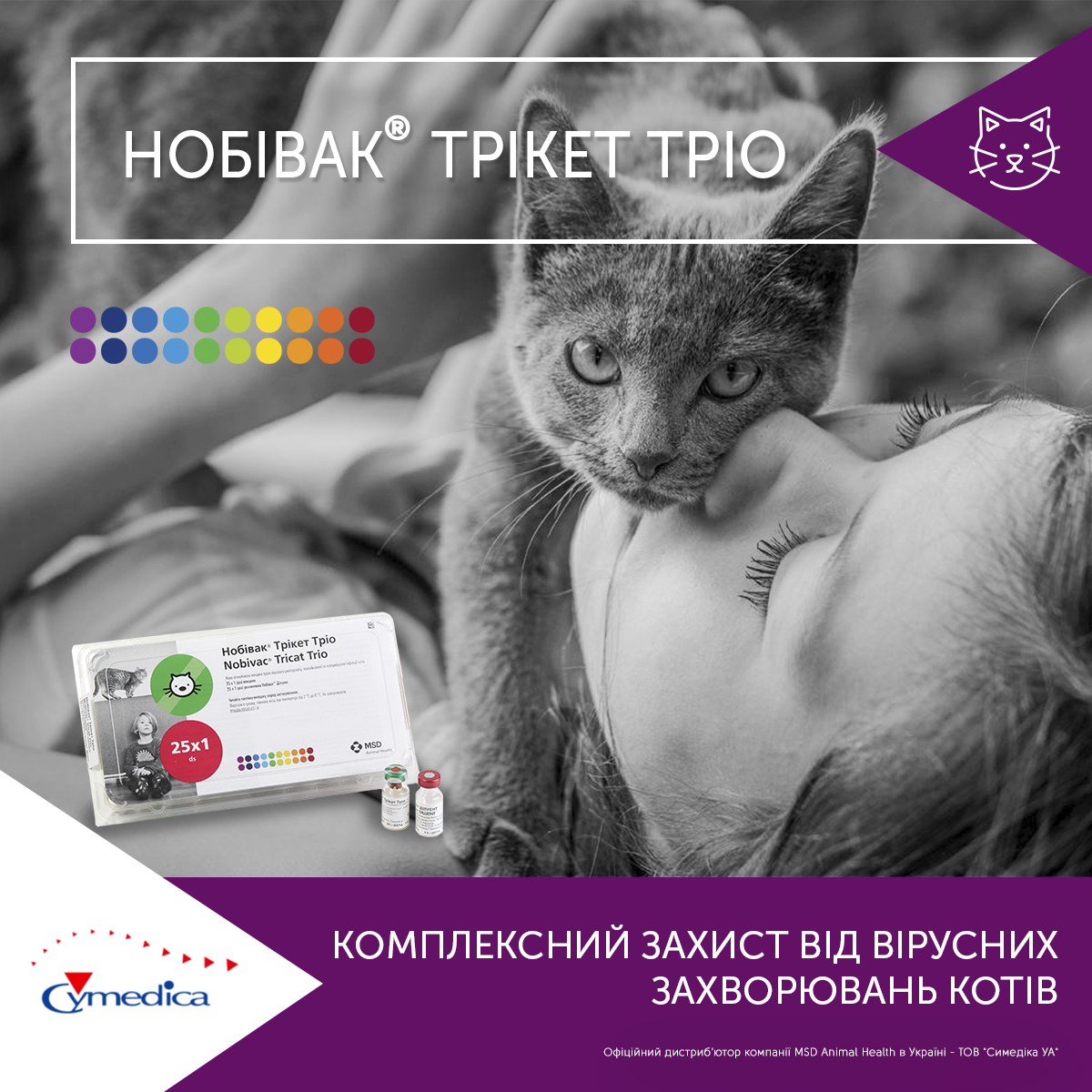 Комплексний захист від вірусних захворювань котів